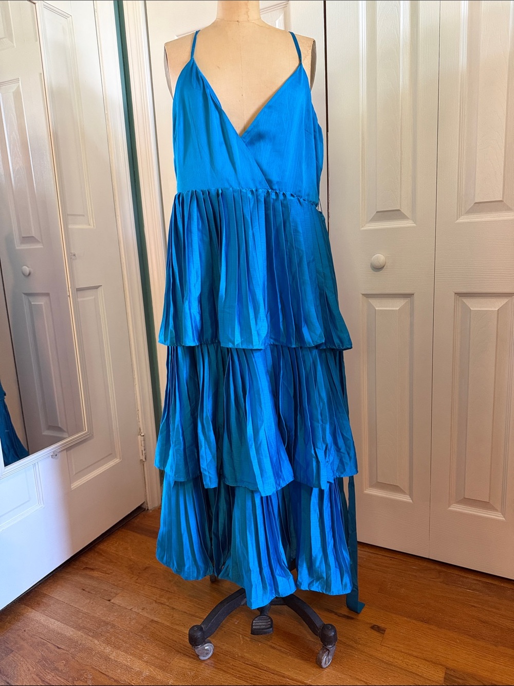 Lulus Blue Tiered Spaghetti-Strap Kids Dress